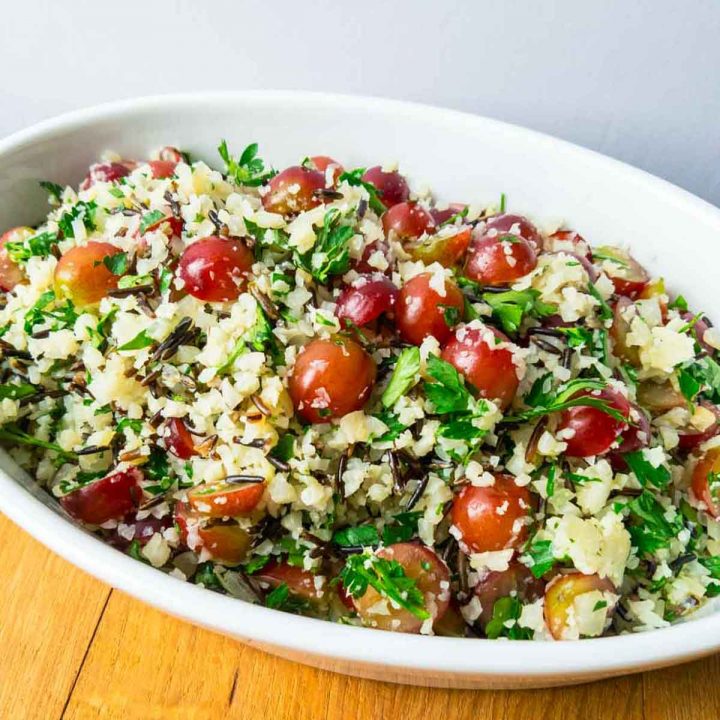 Cauliflower Rice Pilaf with Grapes Peel with Zeal