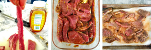 cutting and marinating beef for jerky