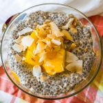 tropical mango chia pudding toasted coconut