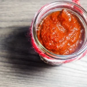 BBQ sauce in jar