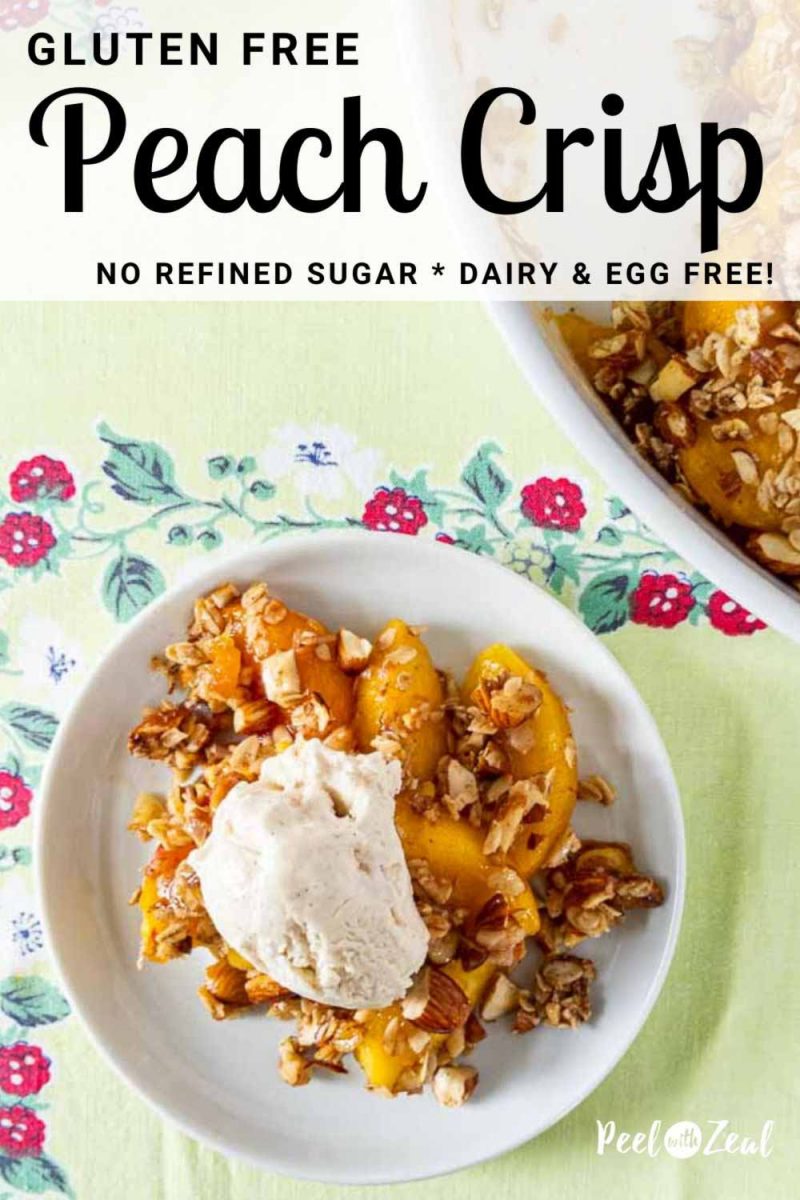 gluten free peach crisp for pinterest