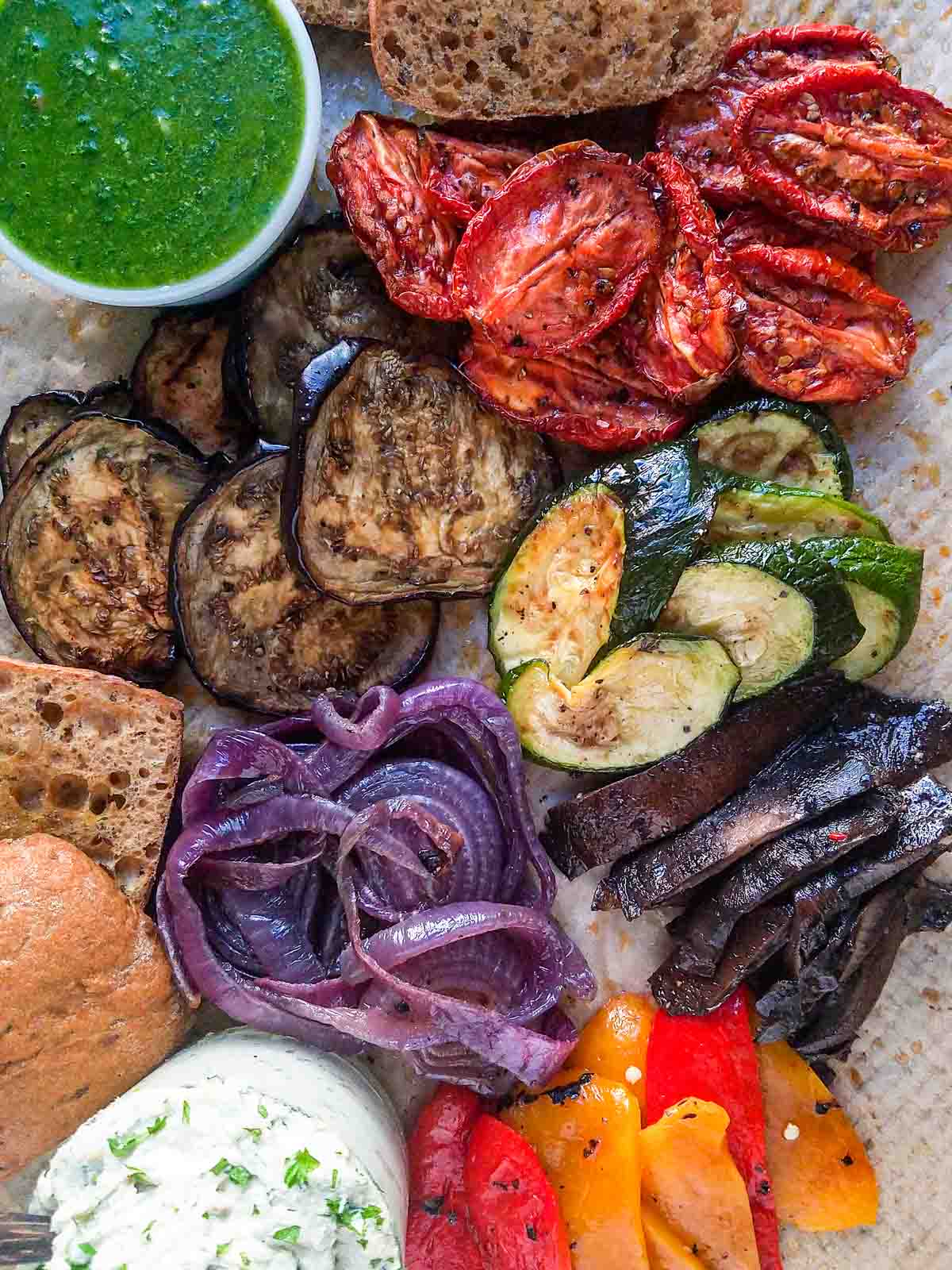 mixed vegetables on a tray