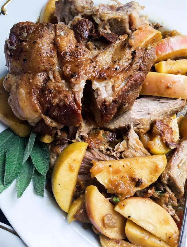 Braised Pork Roast with Apples Peel with Zeal