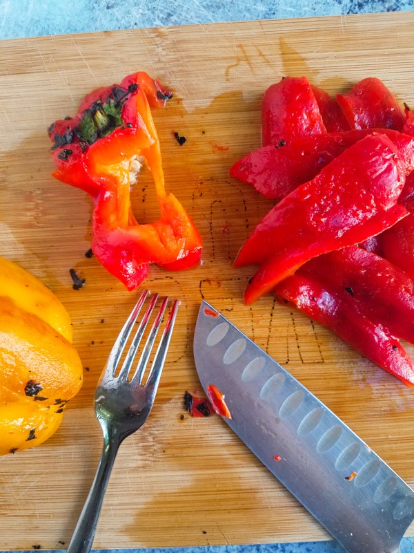 chopped red peppers