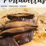 oven roasted portabella mushrooms on parchment paper