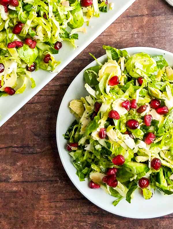 shaved brussels sprouts pomegranate