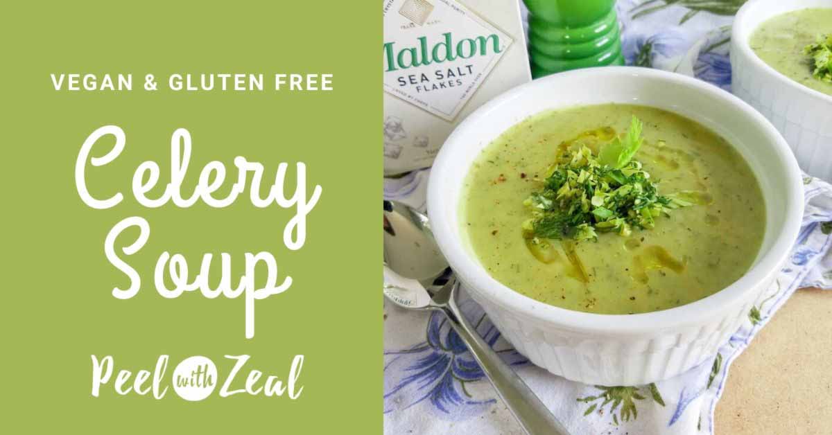 30 Minute Vegan Cream of Celery Soup