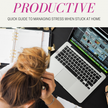 pin promoting productivity featuring women bent over computer