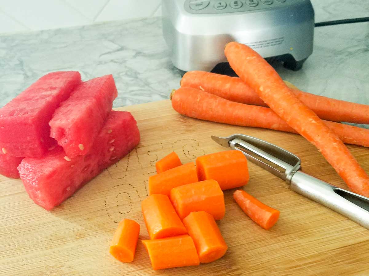 watermelon and carrots for dog pupsicle recipe