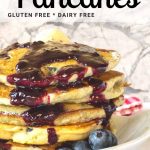 stack of gluten free blueberry pancakes