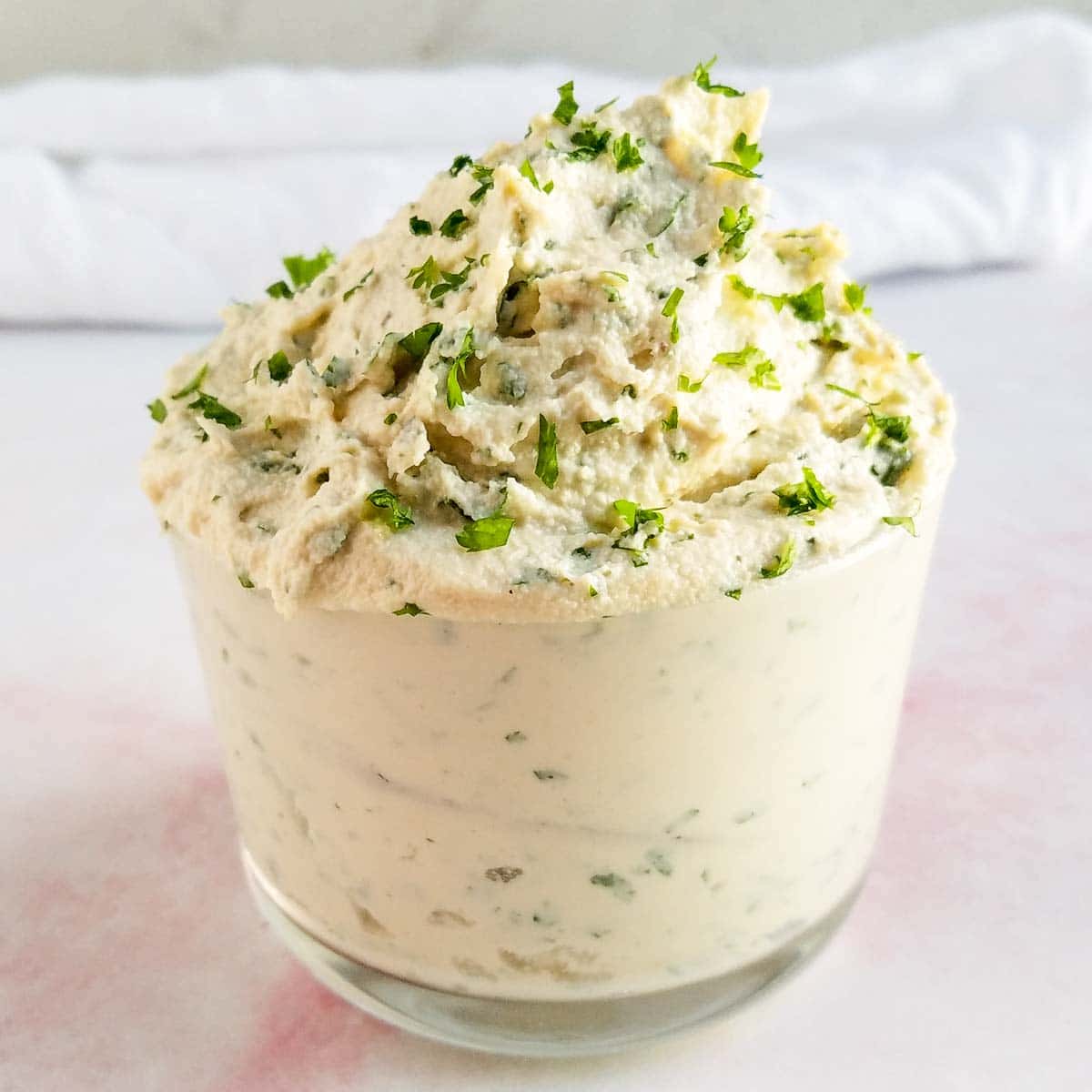 easy cashew cream cheese recipe in a bowl