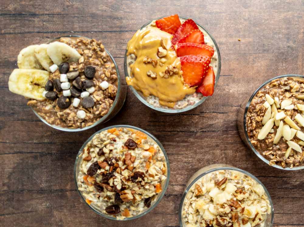 overnight oat recipe ideas on counter