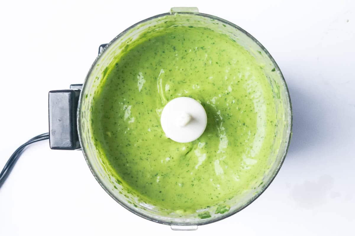avocado sauce recipe in a food processor