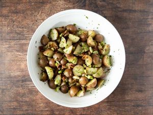 potatoes tossed with bacon, celery and herbs