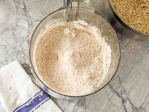 oat flour for dog cake in food processor