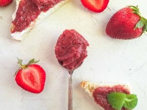 strawberry fruit spread texture shot