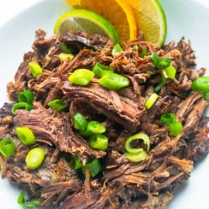 shredded beef in a bowl