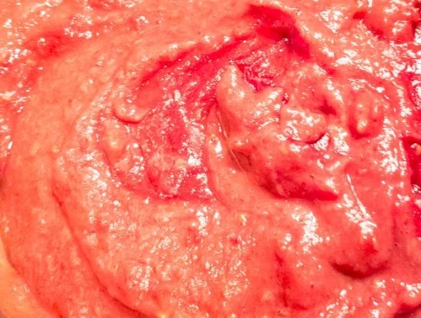 pureed fruit spread before cooking