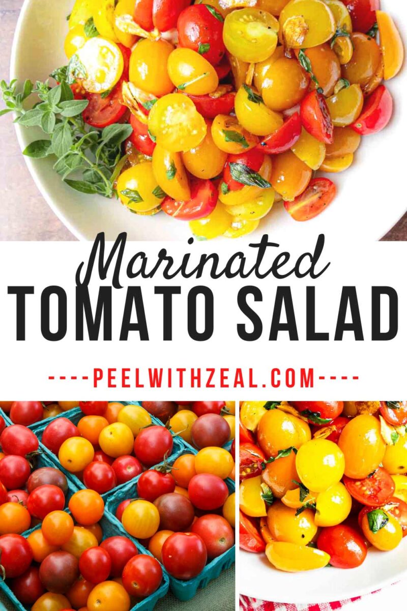cherry tomato salad in a bowl