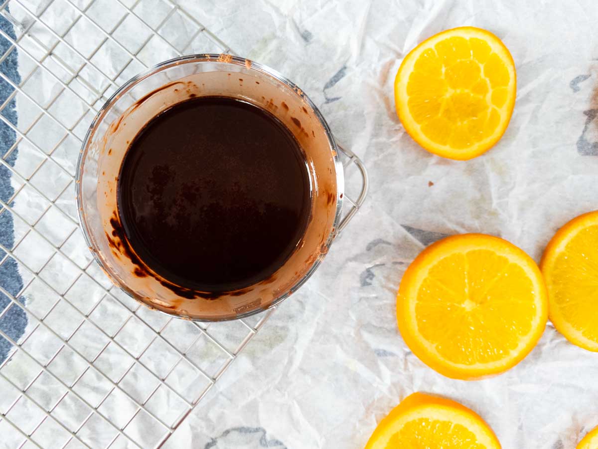 chocolate coating in a bowl