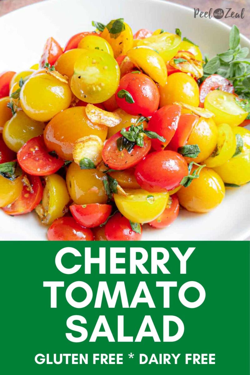 cherry tomato salad in a bowl