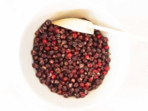 serviceberry pie filling in a bowl
