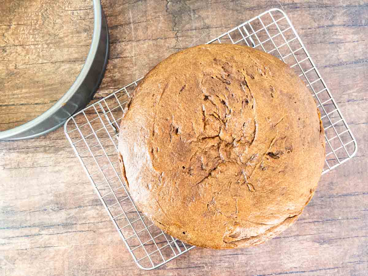 cooled spice cake
