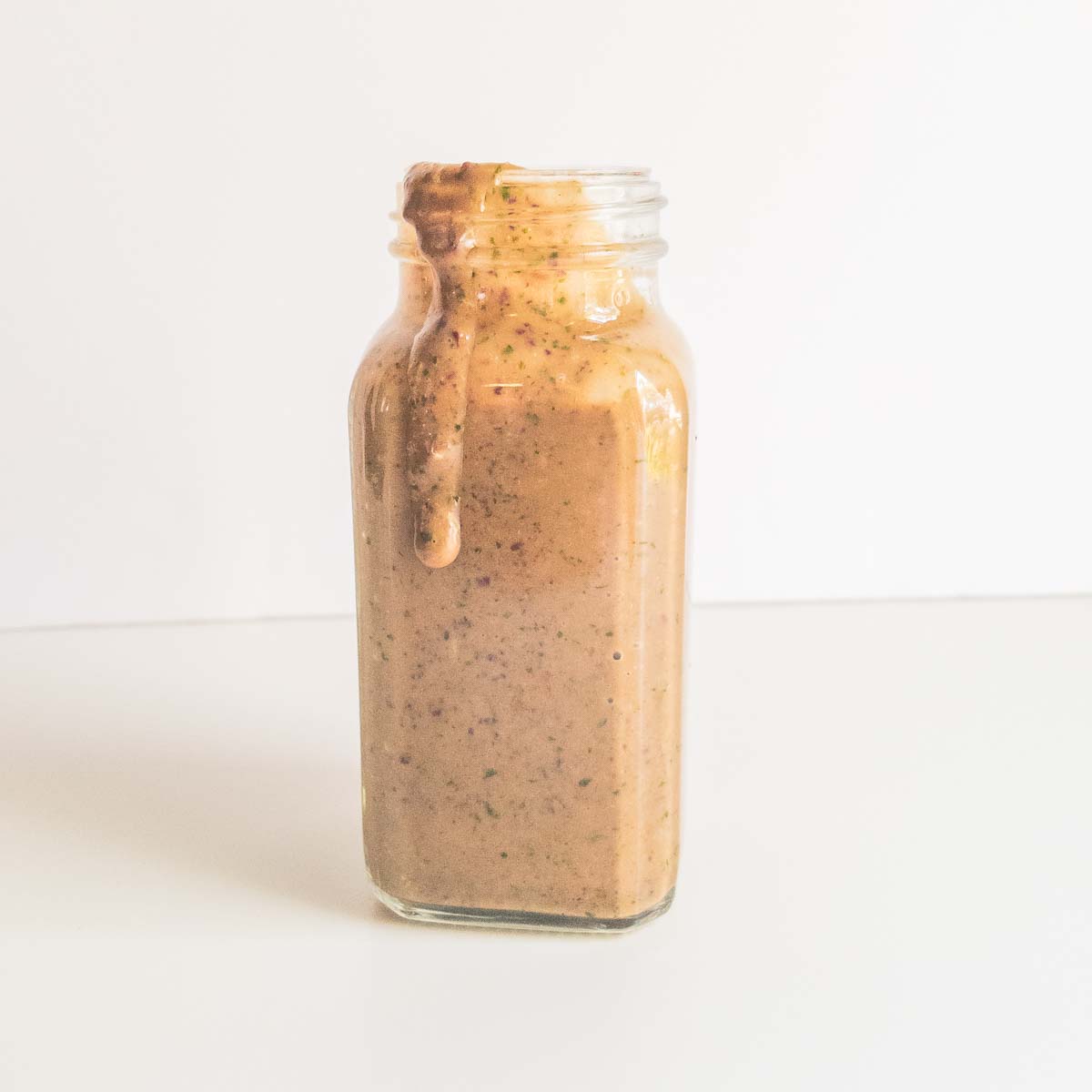 olive salad dressing in a jar