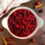 roasted cranberries in a serving dish