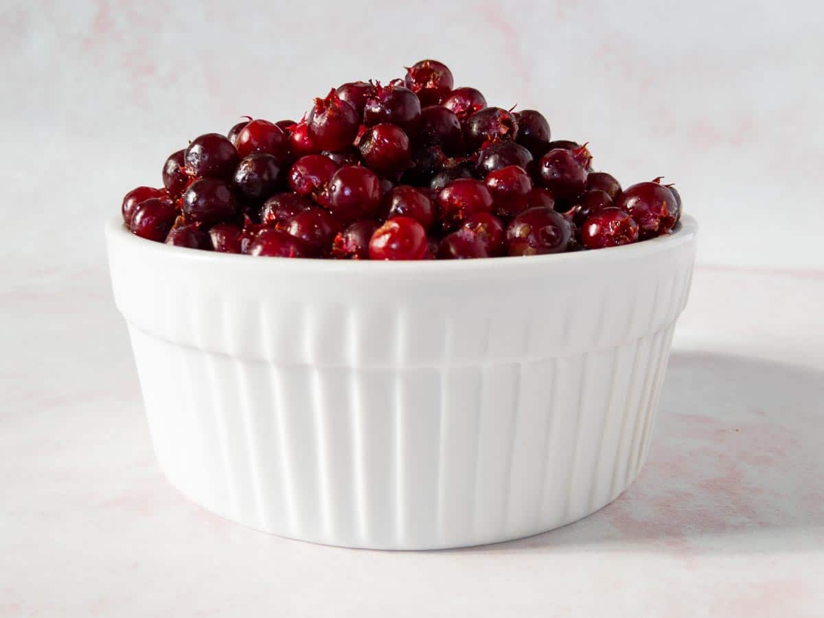 bowl of serviceberries