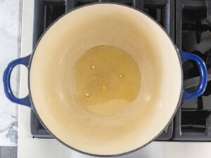 heating duck fat in heavy pan