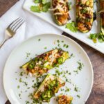 Serving and eating zucchini boats