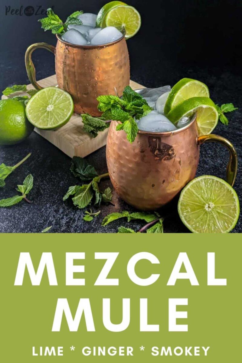 Pinterest graphic for mezcal mule