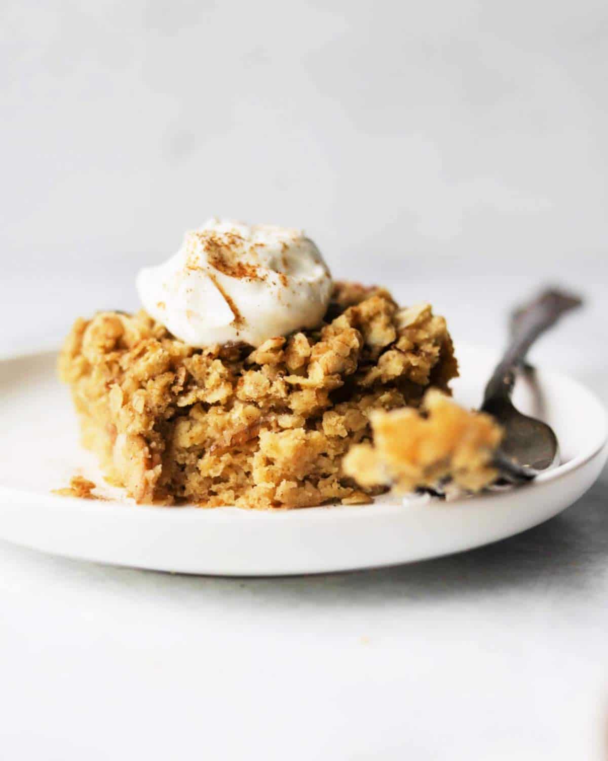 slice of coffee cake on plate