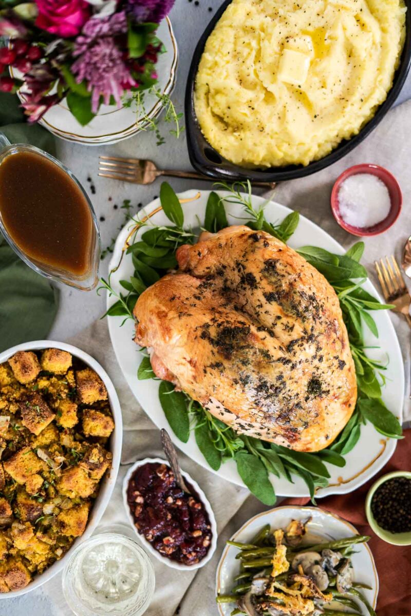 thanksgiving dinner on table