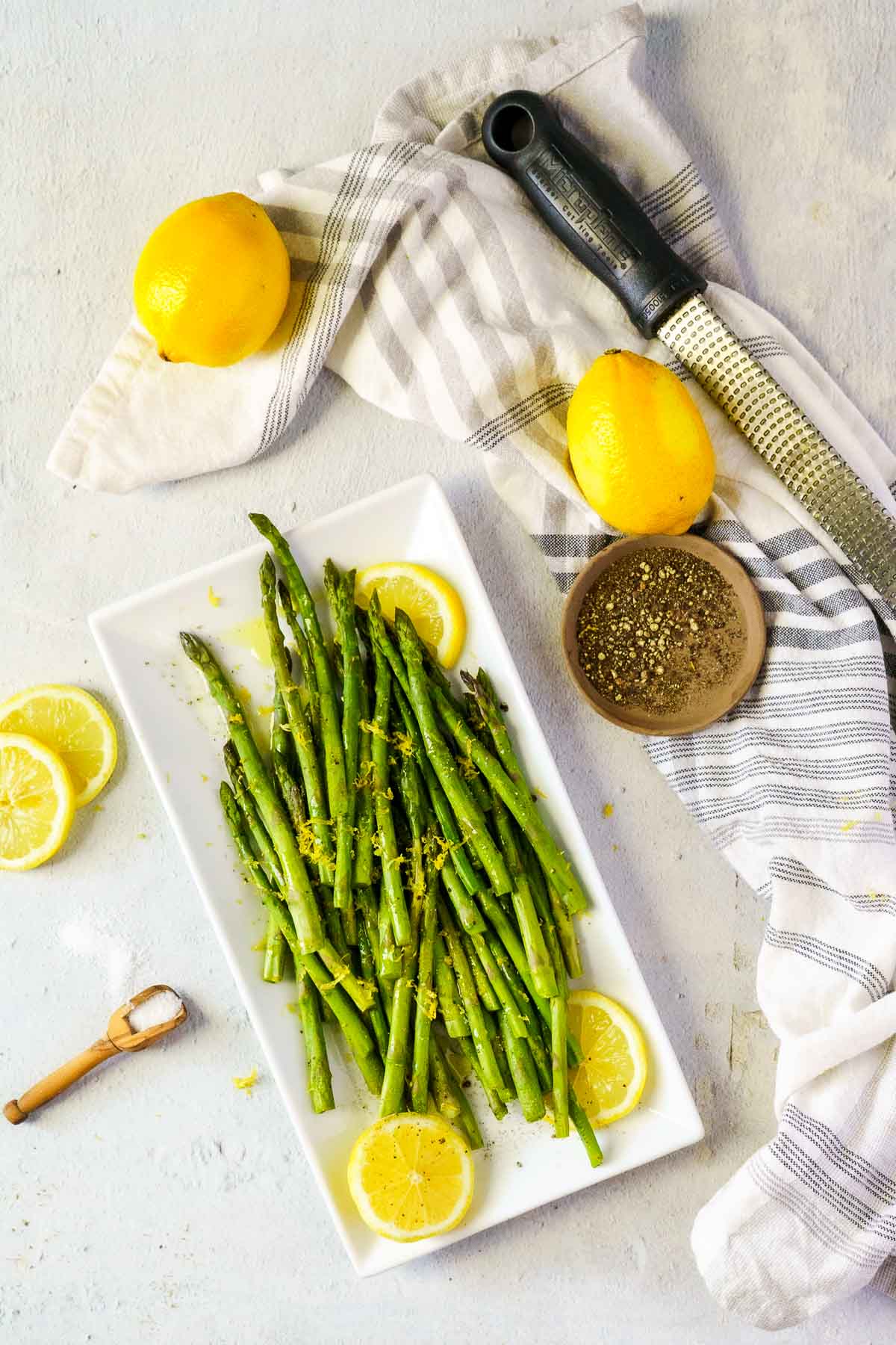serving asparagus with extra lemon