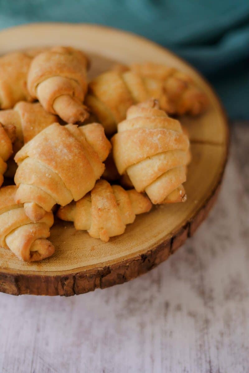 crescent rolls on cutting board