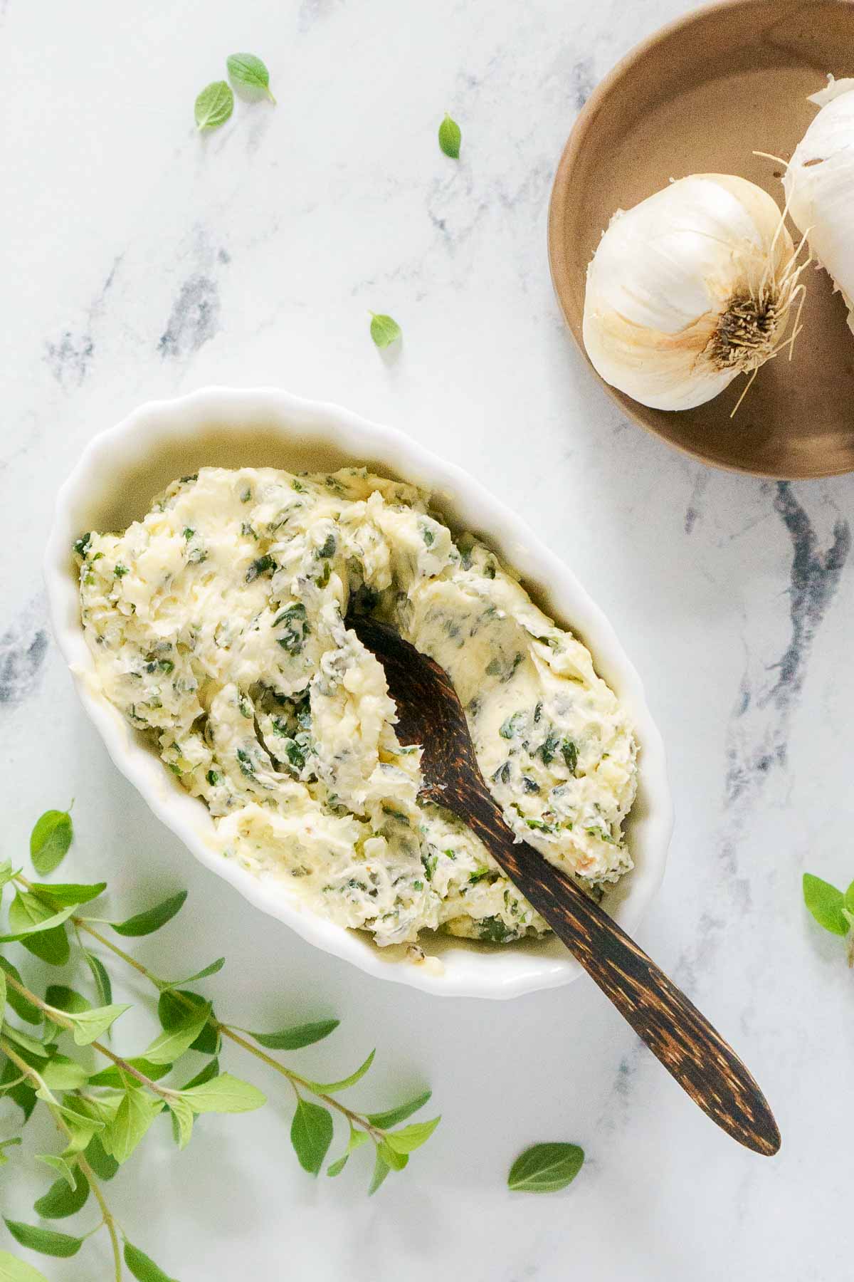 garlic butter in bowl