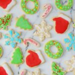 gluten free sugar cookies decorated with royal icing