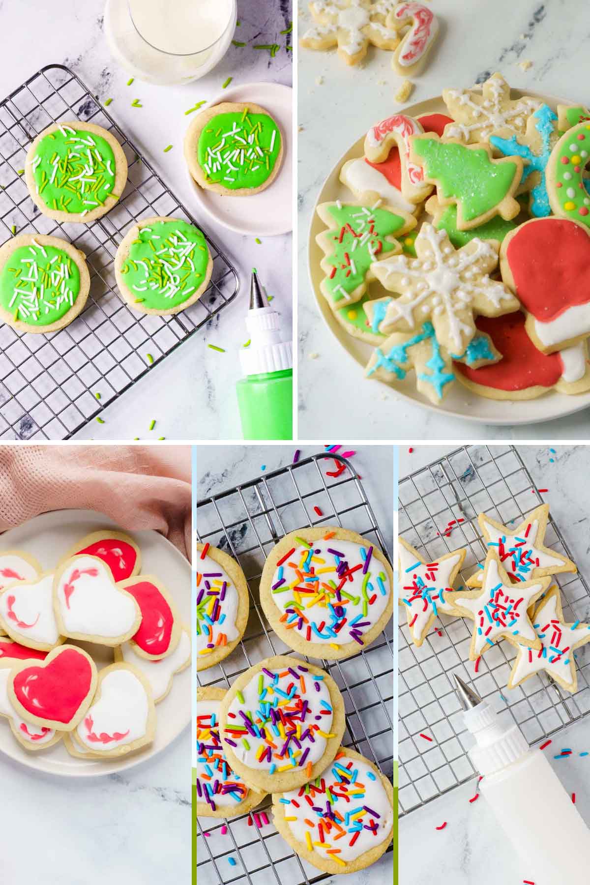 sugar cookies decorated for different holidays