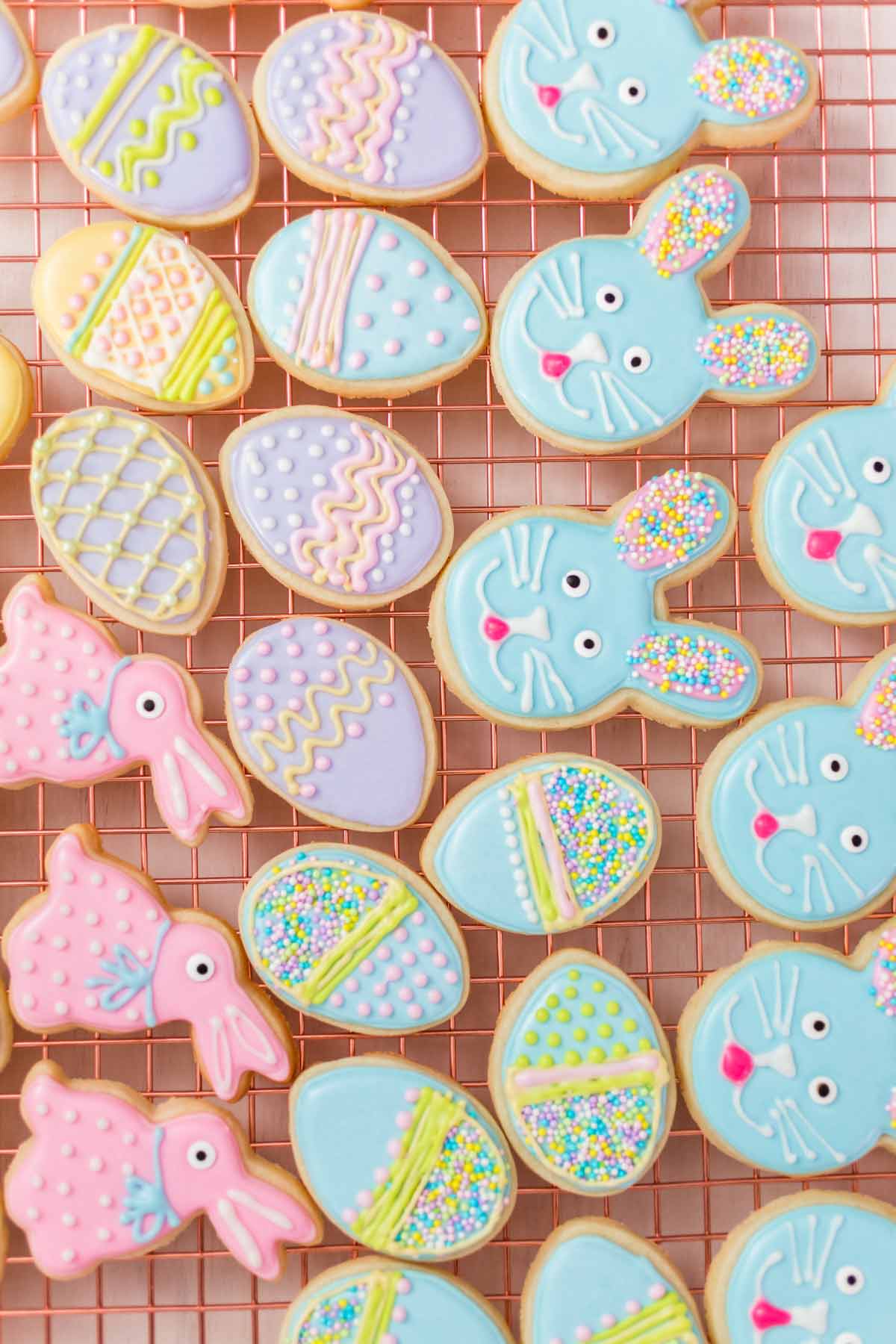 easter cookies decorated with royal icing