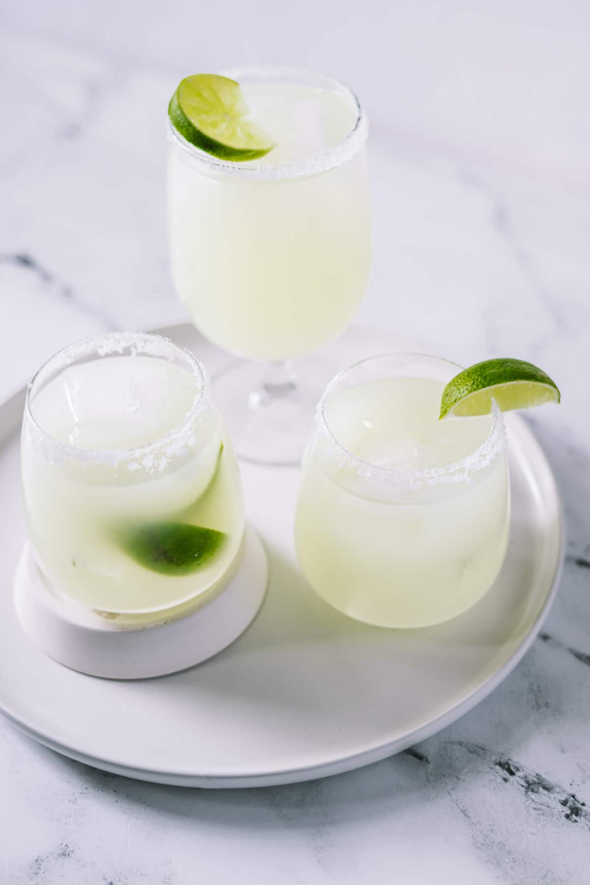 margaritas on a tray