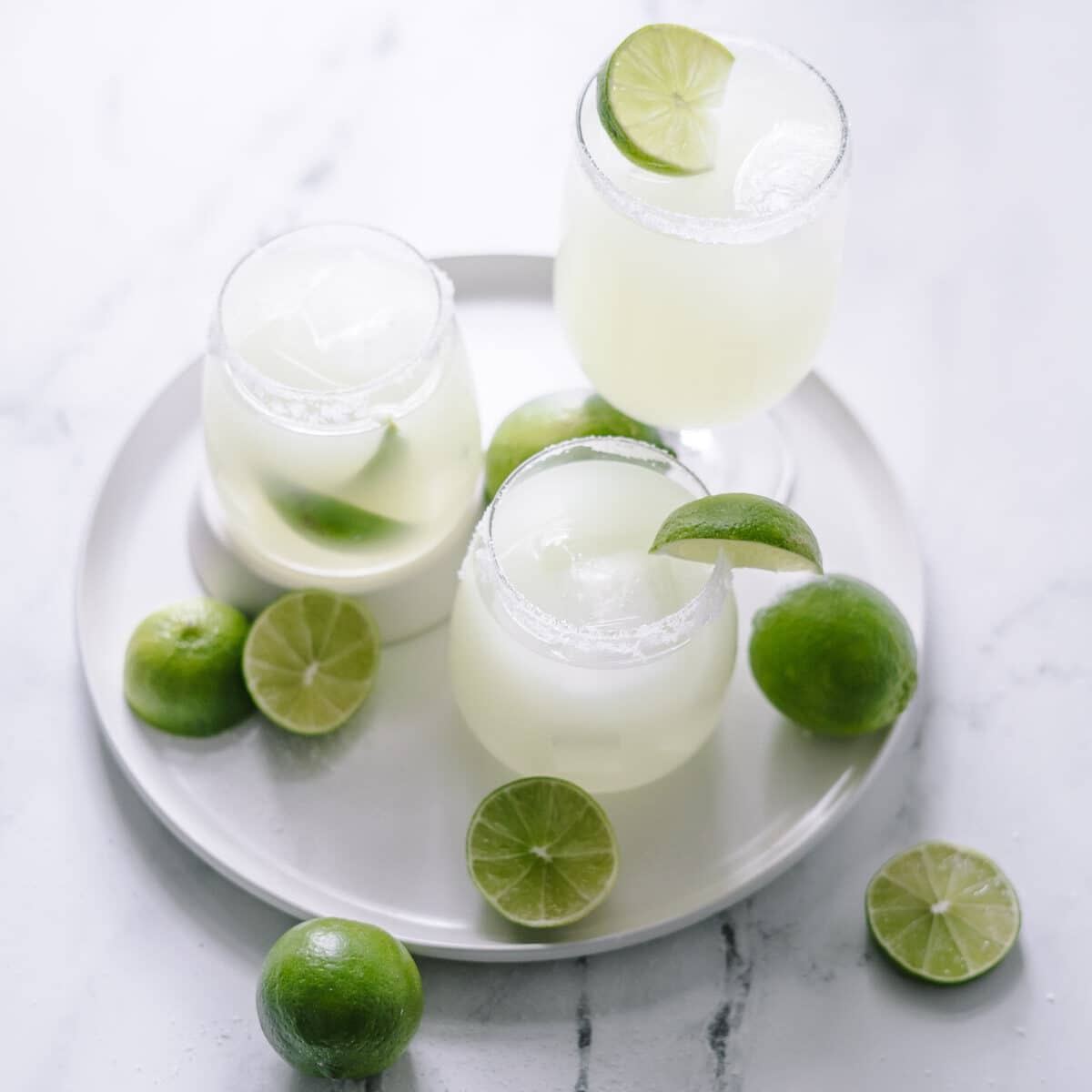 vodka margaritas on a tray