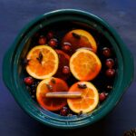 mulled wine in a crockpot