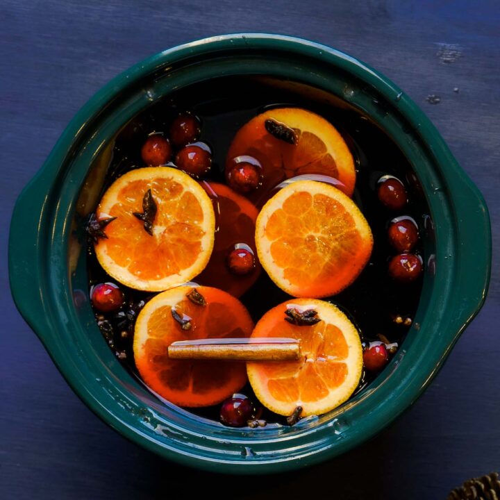 Crockpot Mulled Wine Peel with Zeal