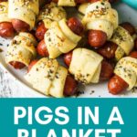 gluten free pigs in a blanket appetizer on a plate