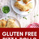 gluten free pizza rolls on a plate