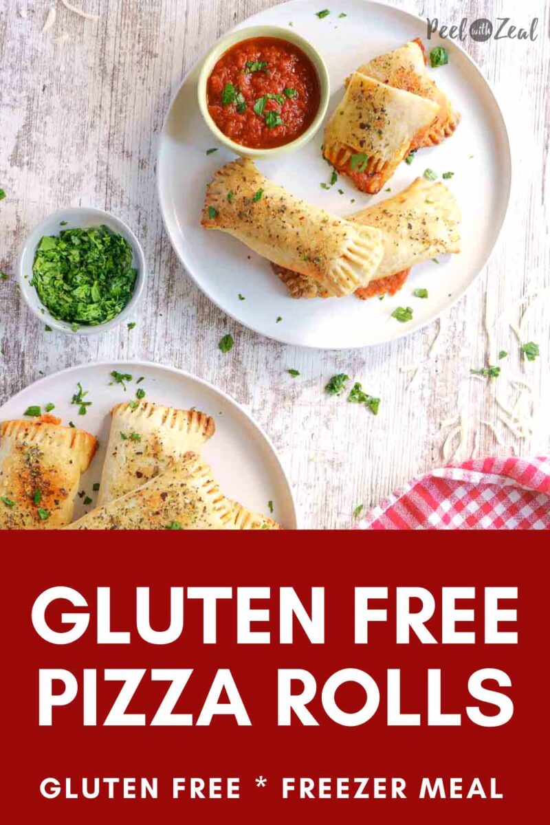 gluten free pizza rolls on a plate