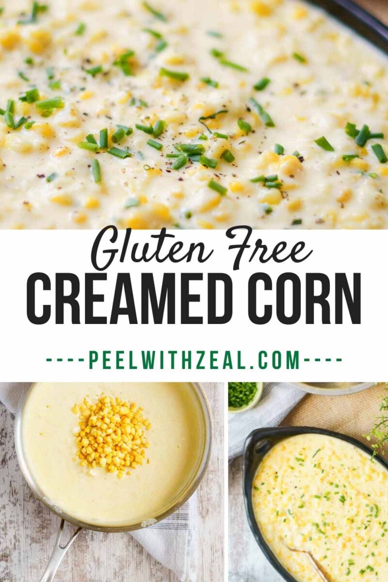 creamed corn in serving dish.