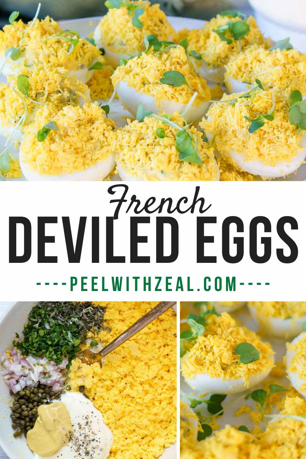 Eggs Mimosa (French Deviled Eggs) Peel with Zeal